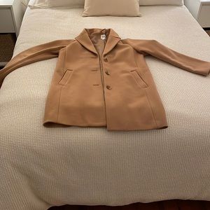 GAP Camel/Tan Wool-Blend Pea Coat